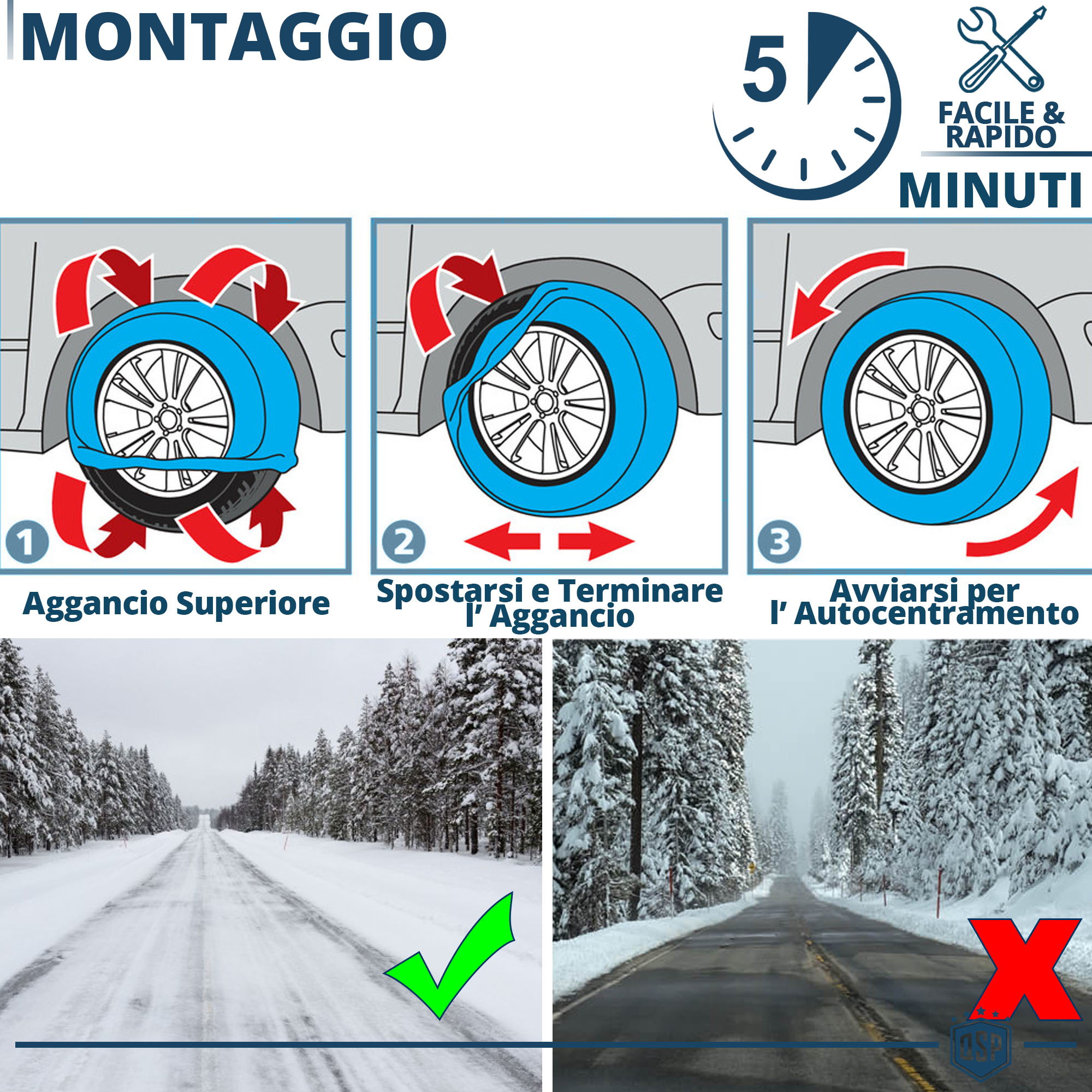 CALZE DA NEVE CATENE PER AUTO OMOLOGATE COMPATIBILI Con FIAT Panda III Dal 2012