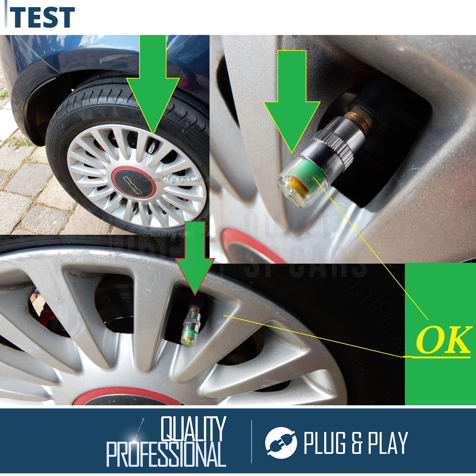 4 Capsules De Valve De Pneu Pour Renault Clio - Aluminium - Anodisées - Neuves