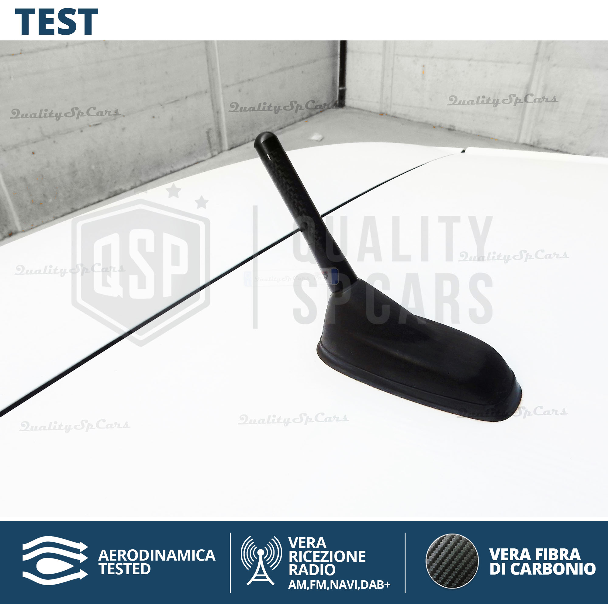 Mega Racer Antenna Corta JDM In Vera Fibra Di Carbonio – 76mm, Nero Lucido, Per Auto E SUV, Sostituisce Antenna Esterna Originale - 5