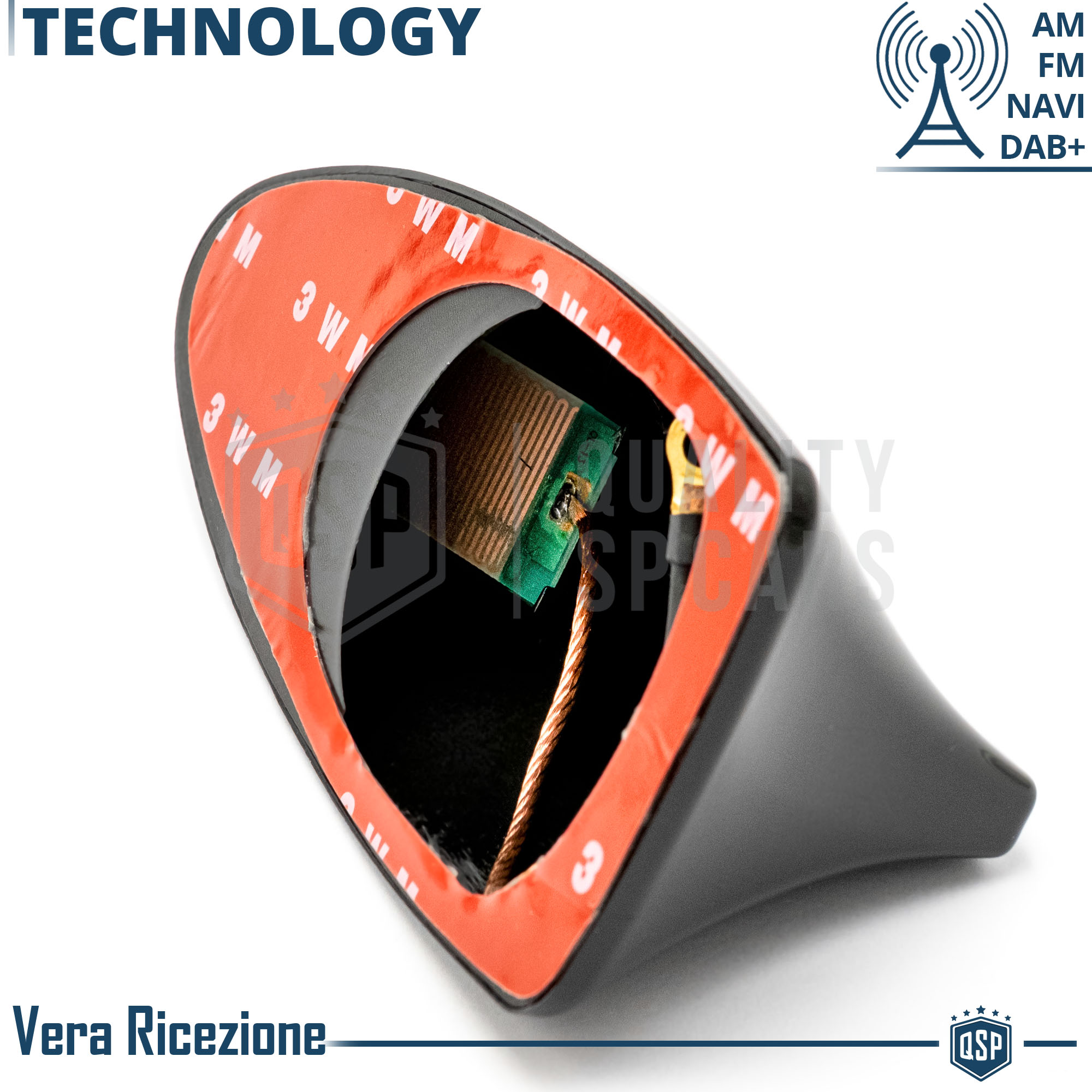 Antenna PINNA DI SQUALO Nera PER FIAT CINQUECENTO, SEICENTO | Vera