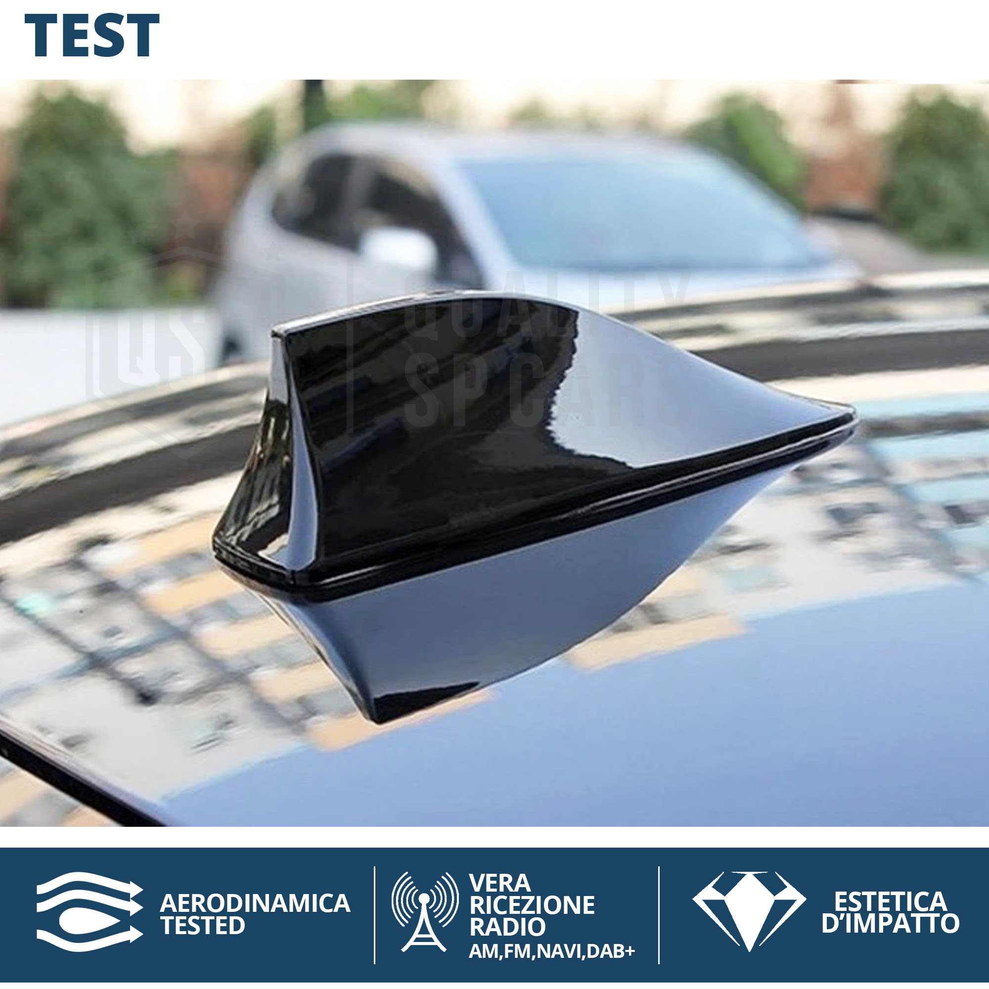 Antenna PINNA DI SQUALO Bianca PER AUDI A3 8P-8V-8L | VERA Ricezione Radio Am Fm Dab I74682