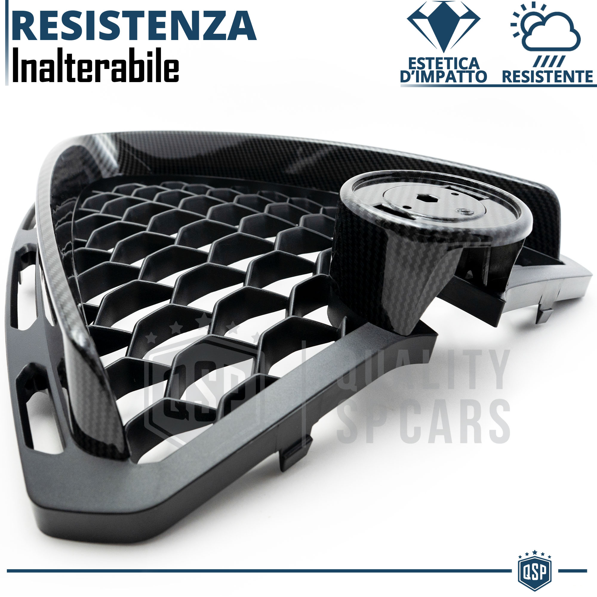 BT-Fibra Di Carbonio Stile Plastica Abs Griglia Anteriore - 6