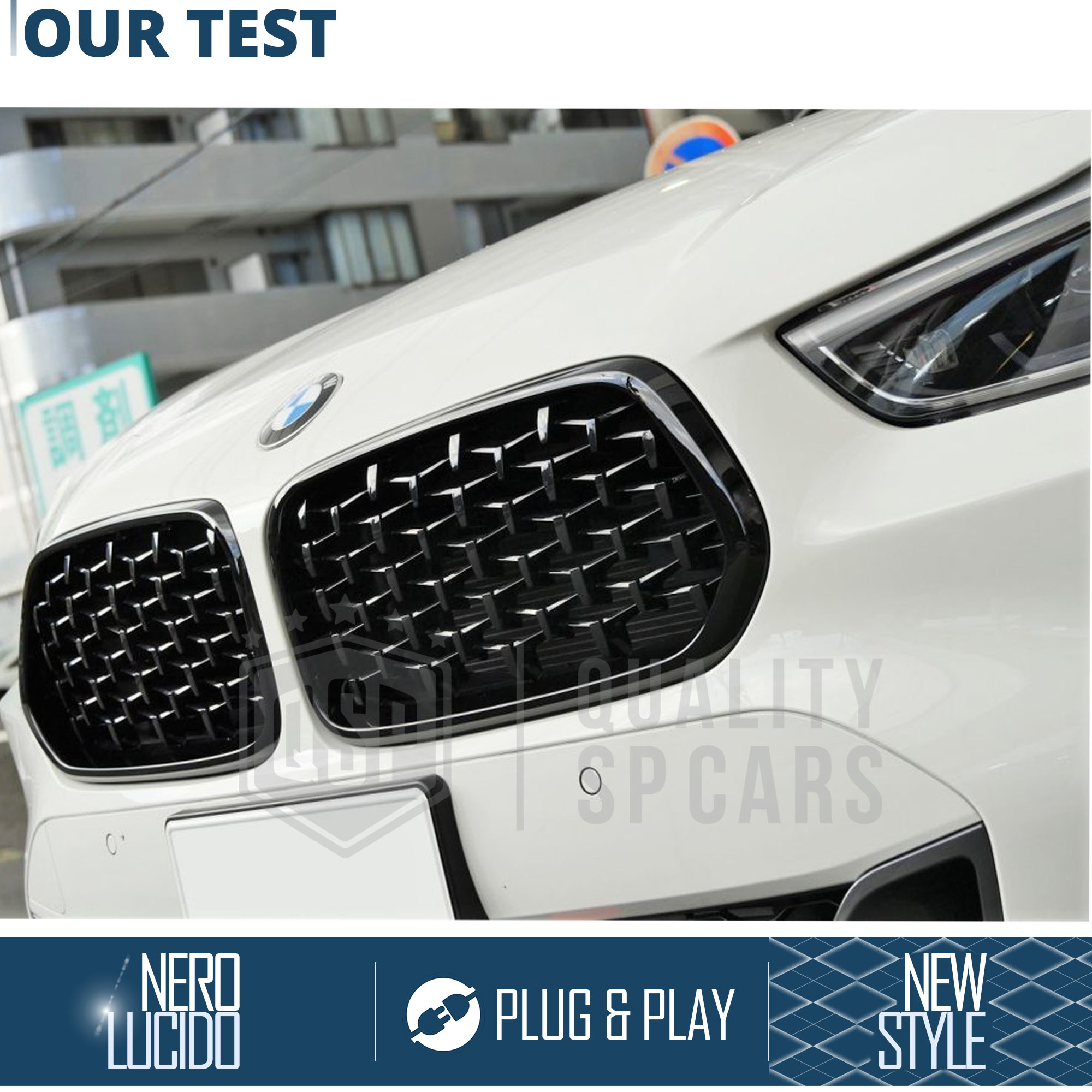 Inserti Griglia Anteriore Per BMW X2 F39 2018-2021 - Copertura In Nero Brillante | Stile Sportivo E Facile Montaggio - Foto 9