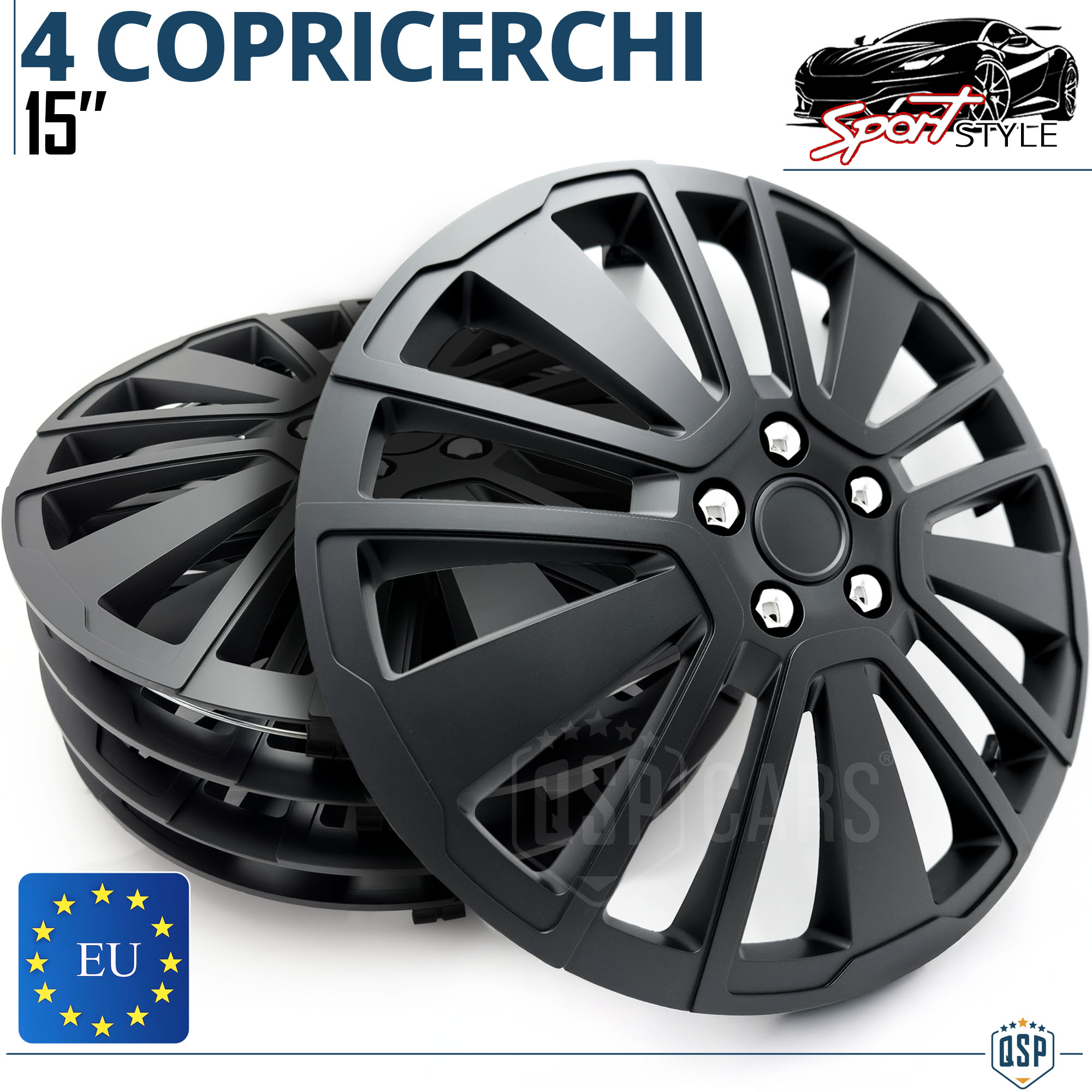 Copricerchi Coprimozzi Copriruota Spyder 13-Zoll metallo di pistola