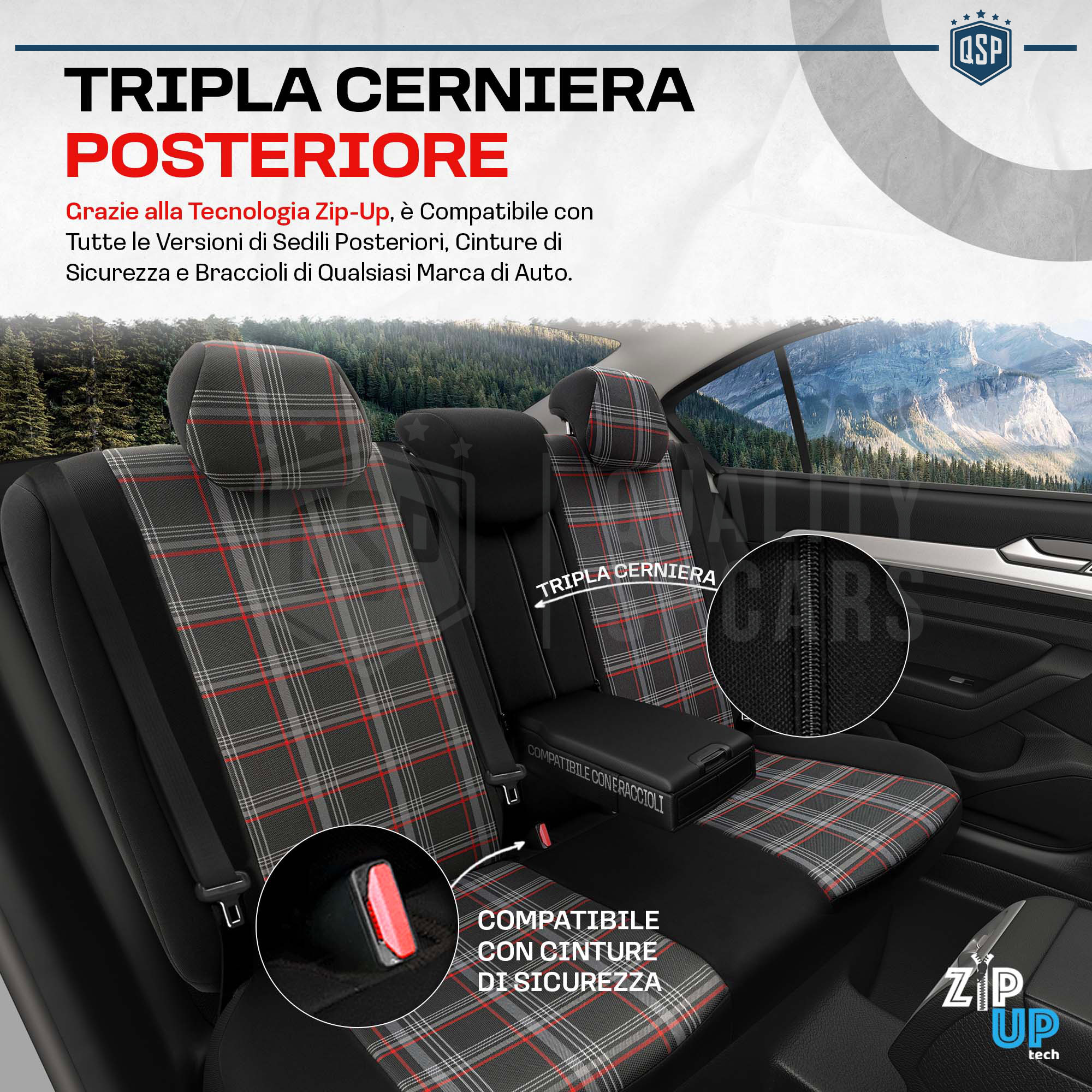 Set Coprisedili Per Volkswagen Taigo / Taigo R-Line - In Pelle PU, Completo Anteriore E Posteriore, Nero