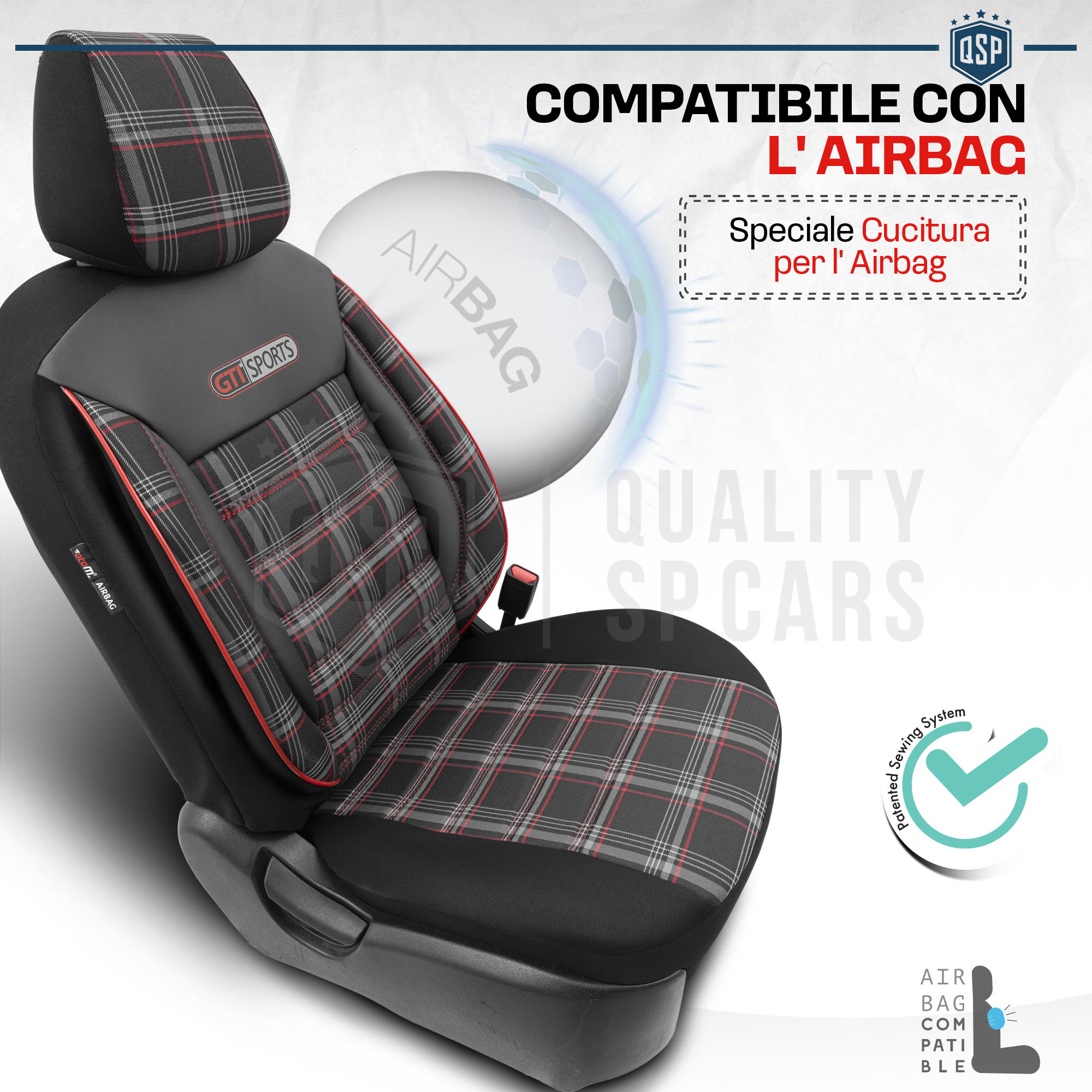 Coprisedili In Pelle OGRAFF Per VW Tiguan 2017-2023, Set Completo Anteriore E Posteriore, Impermeabile, Nero/grigio - 2