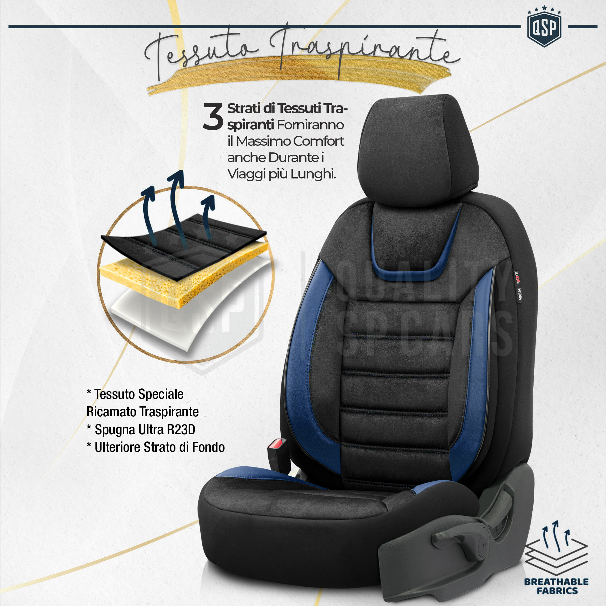 COPRISEDILE Auto ANTISUDORE Universale In Tessuto Traspirante Nero Uso Professionale Anteriore.1.5.29463.gp.19627 - Foto 11