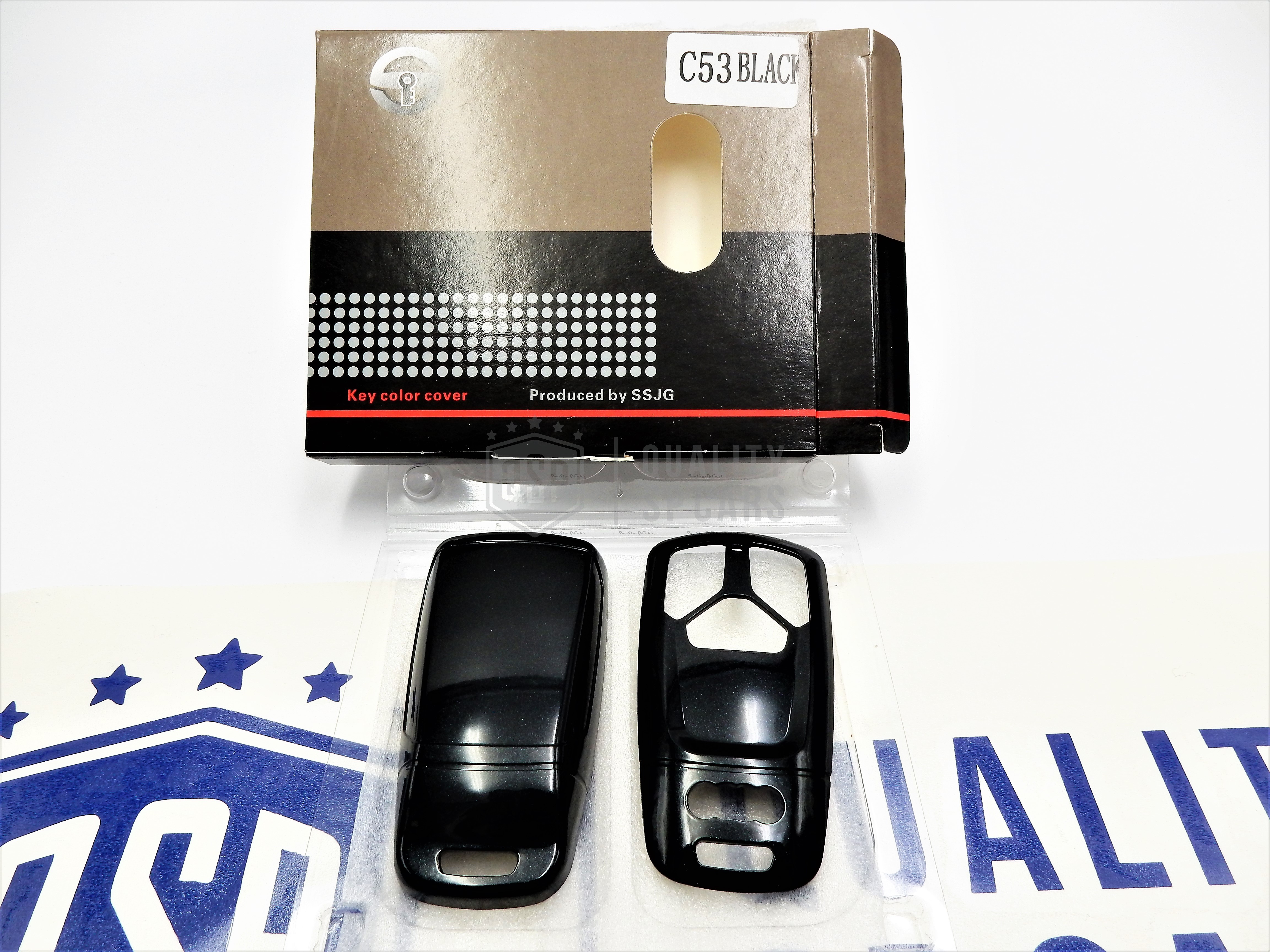 Cover Chiave Audi In Carbonio Nero – Custodia Protettiva In ABS E Silicone Per A4 A6 Q5 Q7 TT (3 Tasti)