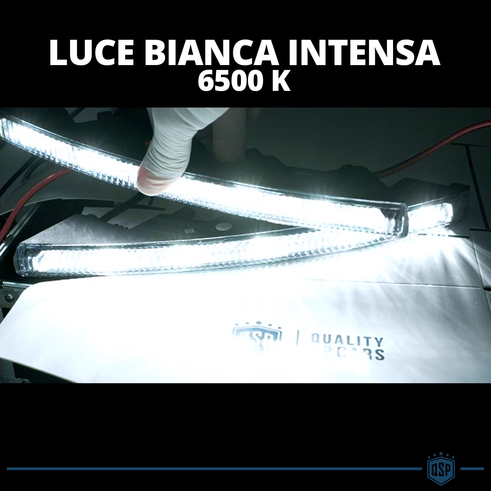 COPPIA LUCI DIURNE 6 POWER LED DAYLIGHT 12 UNIVERSALI AUTO LUCE BIANCA - Foto 3