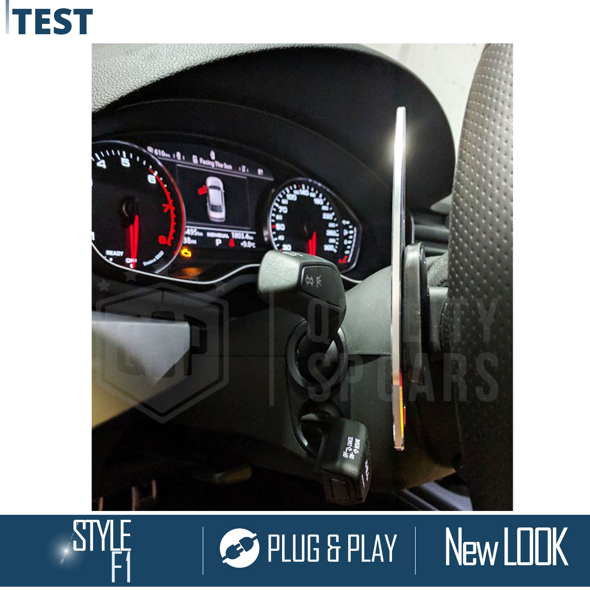 2 Palette Del Cambio Al Volante In Lega Di Alluminio Per Volkswagen Golf 8 MK8 (2020-2021) – Estensioni Corte Con Nastro Adesivo – Rosso, Nero, Blu O Argento