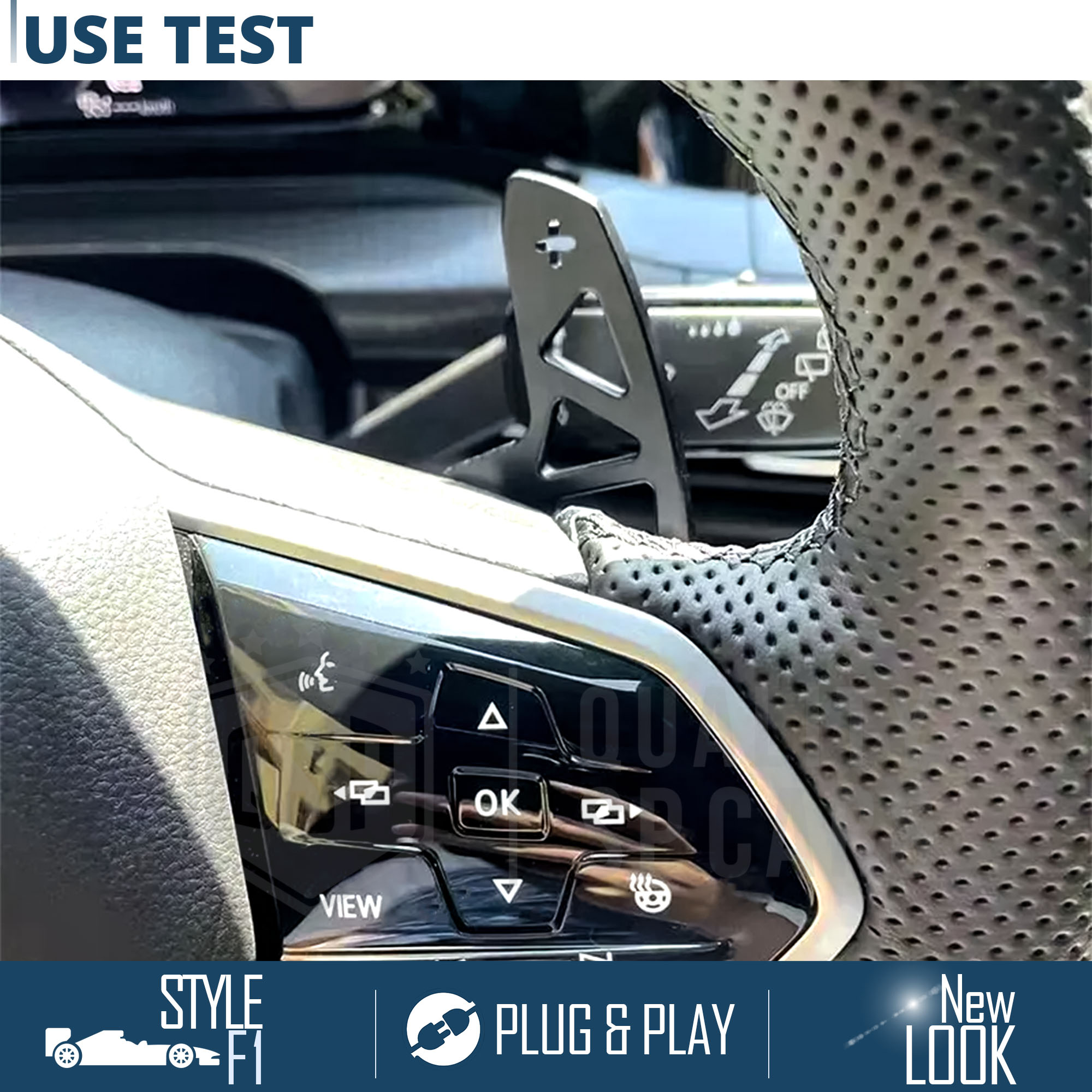 2 Palette Del Cambio Al Volante In Lega Di Alluminio Per Volkswagen Golf 8 MK8 (2020-2021) – Estensioni Corte Con Nastro Adesivo – Rosso, Nero, Blu O Argento