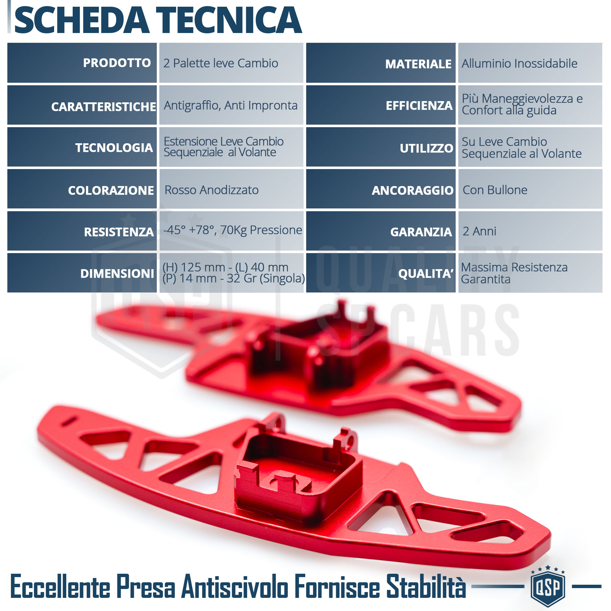 Estensione Pallet Cambio Volante TOTMOX Per VW Golf MK7 GTI R - 2 Pezzi, Colore Rosso - Foto 5
