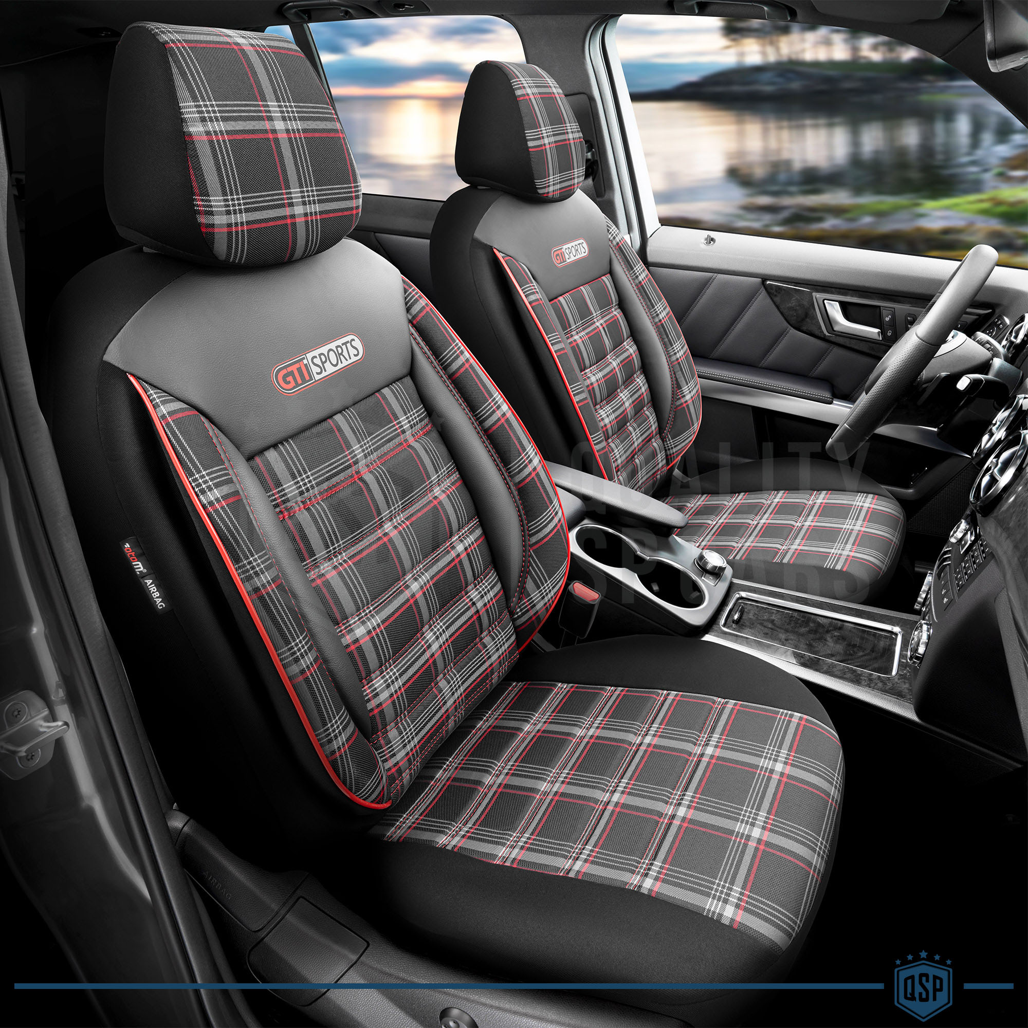 HotYou Copri-sedili Auto Universale | Set Copri-Sedile Universali Per Anteriori E Posteriori Accessori Auto Internorimovibile E Lavabile