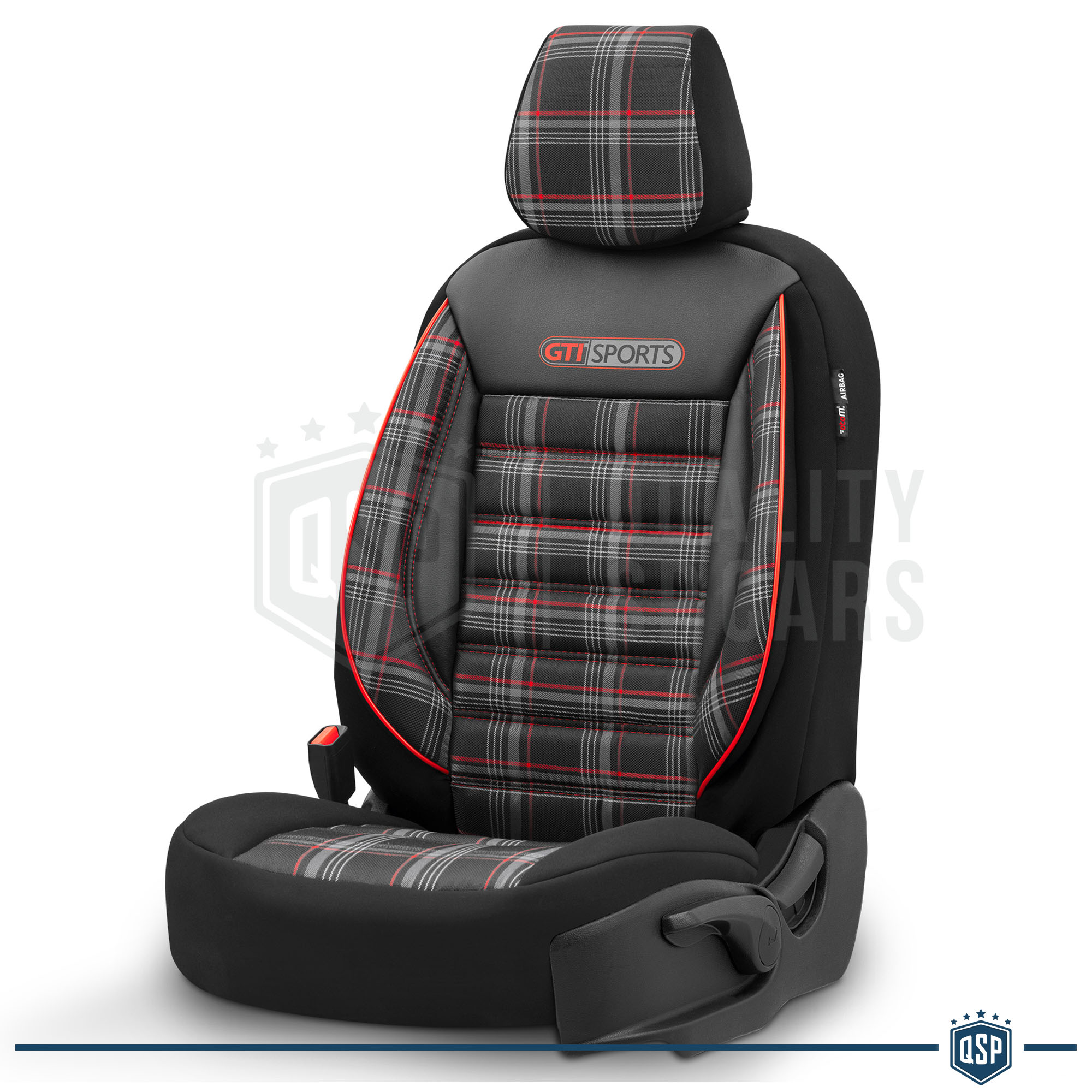 Coprisedili auto universali modello Racing con zip adattabili a tutte le auto con sedili standard con