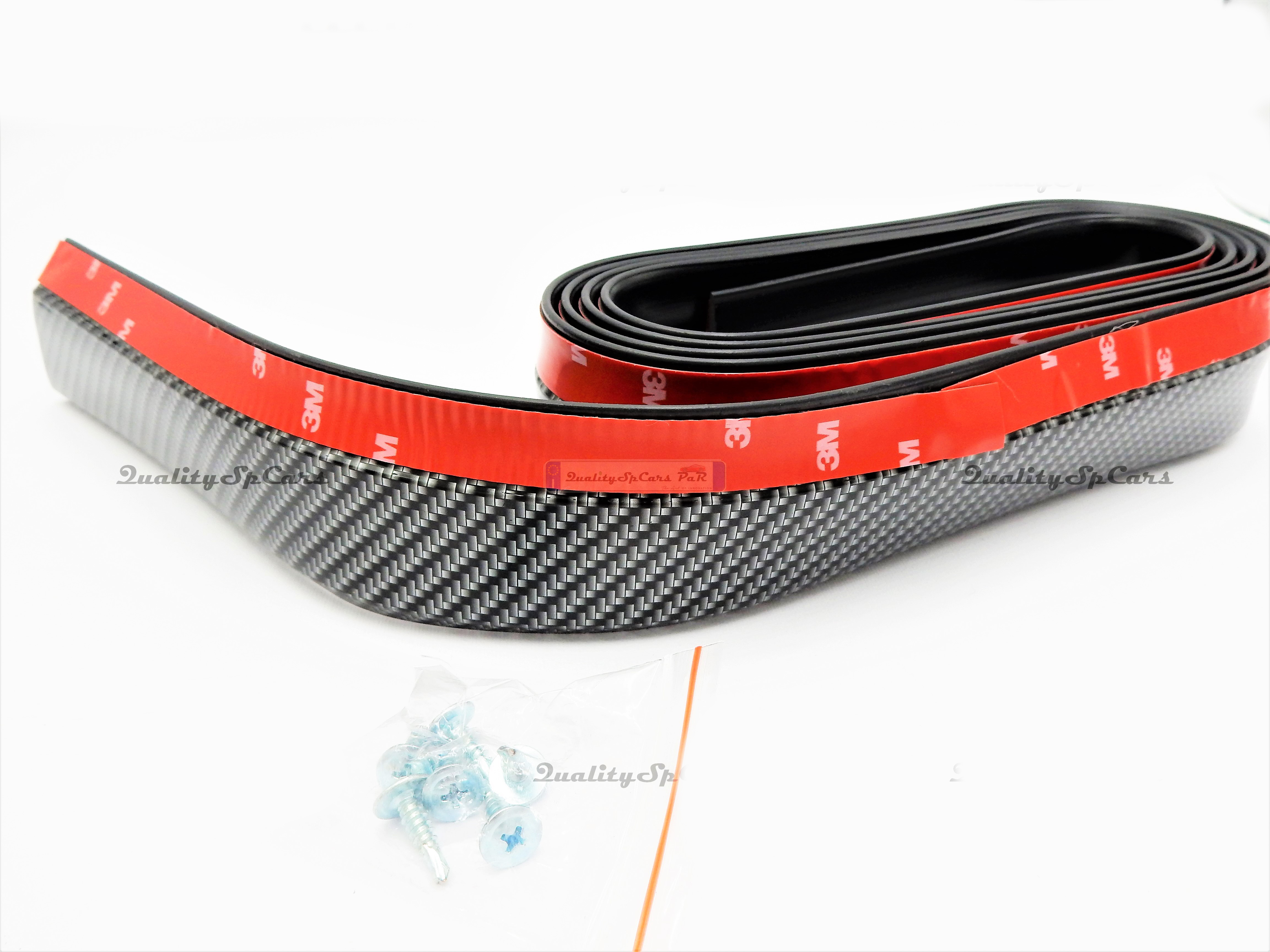 Spoiler Posteriore In Gomma Per Auto - Adesivo, Universale, Effetto Fibra Di Carbonio - Foto 8