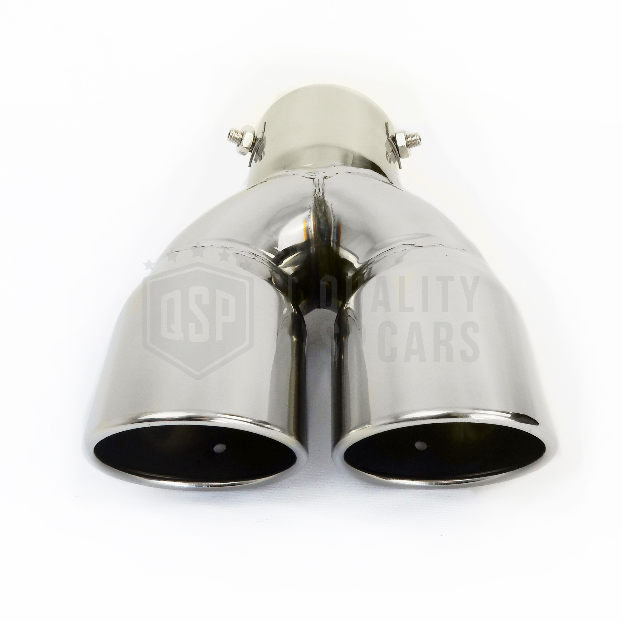 TERMINALE Di Scarico Doppio Universale Auto ACCIAIO Inox Cromato - Foto 8