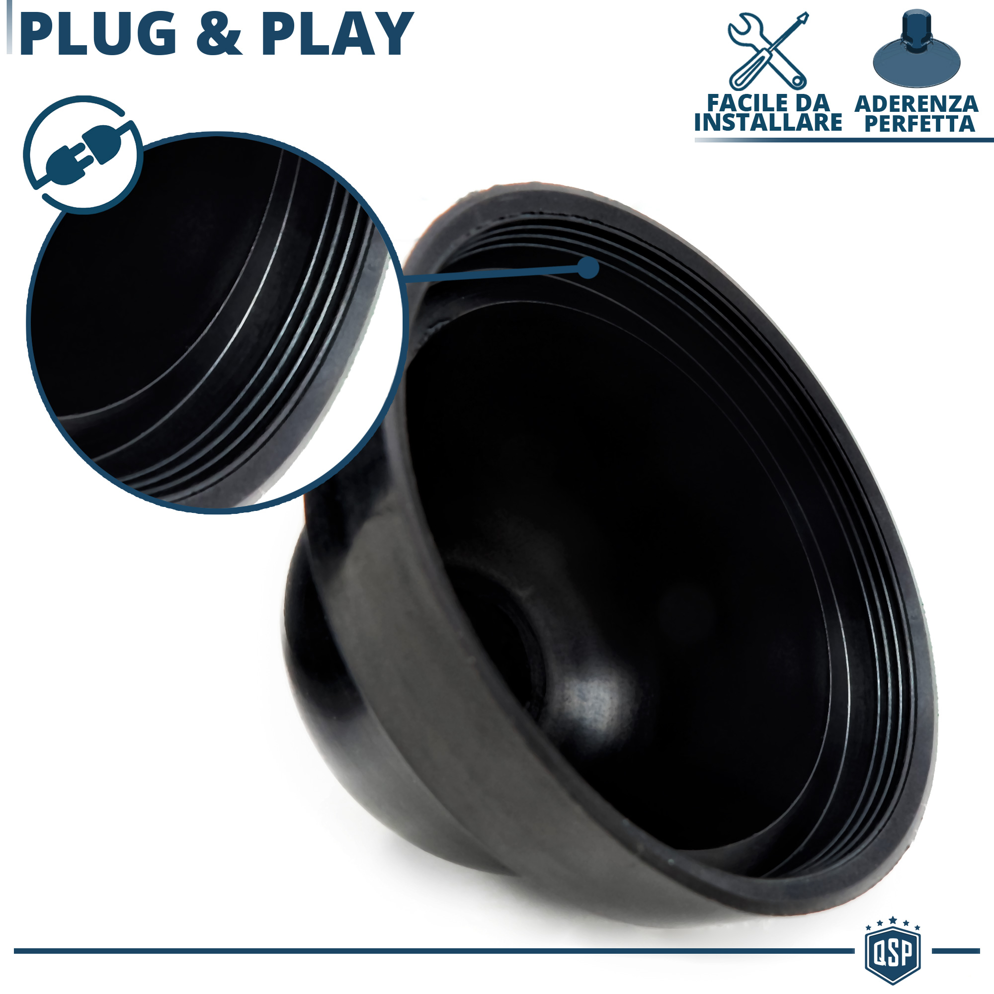 Tappi Faro 90mm In Gomma Nera - Coperchio Antipolvere E Impermeabile Per Fanali Auto, Adatto Per Alfa Mito E Grande Punto - Foto 8